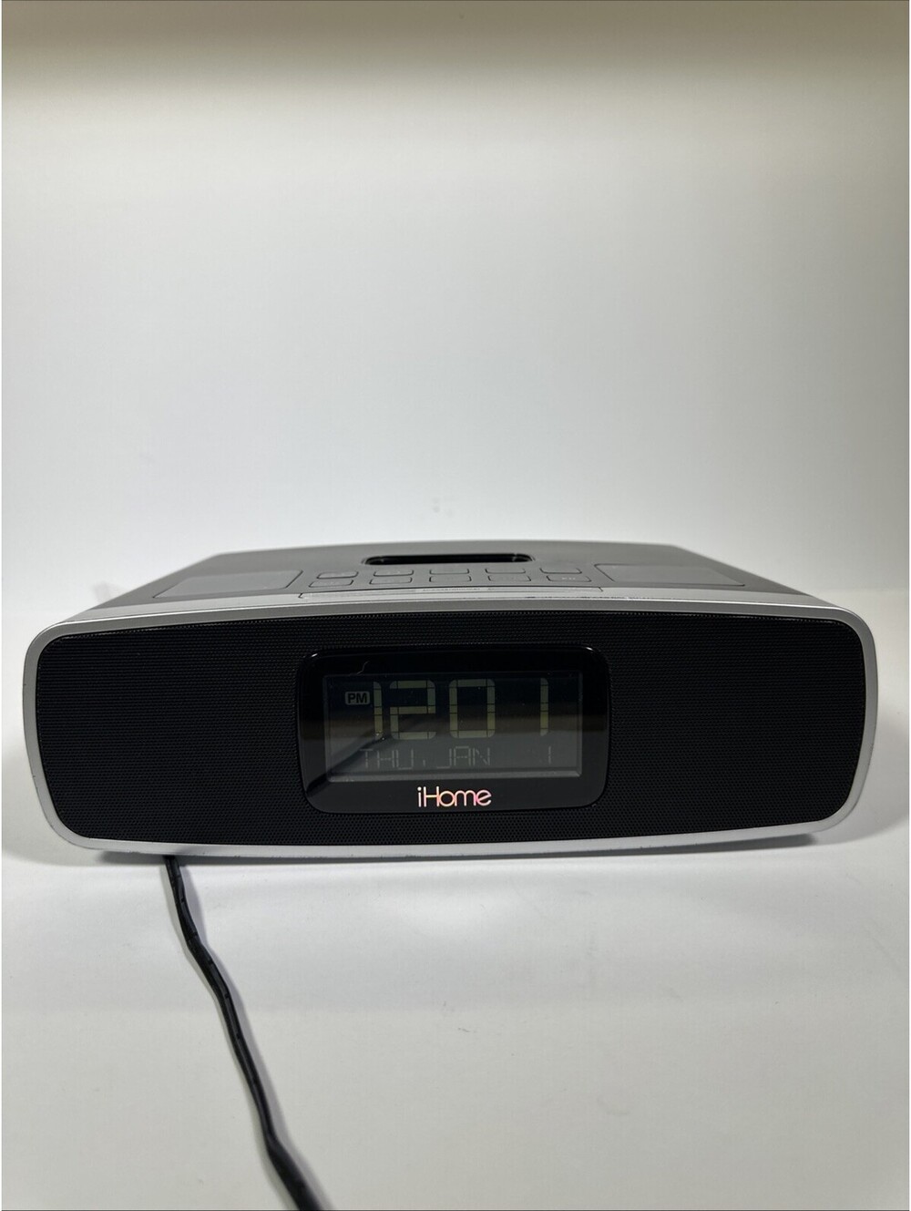 iHome iP90 iPod Alarm Clock Radio Speaker Dock Tested Works